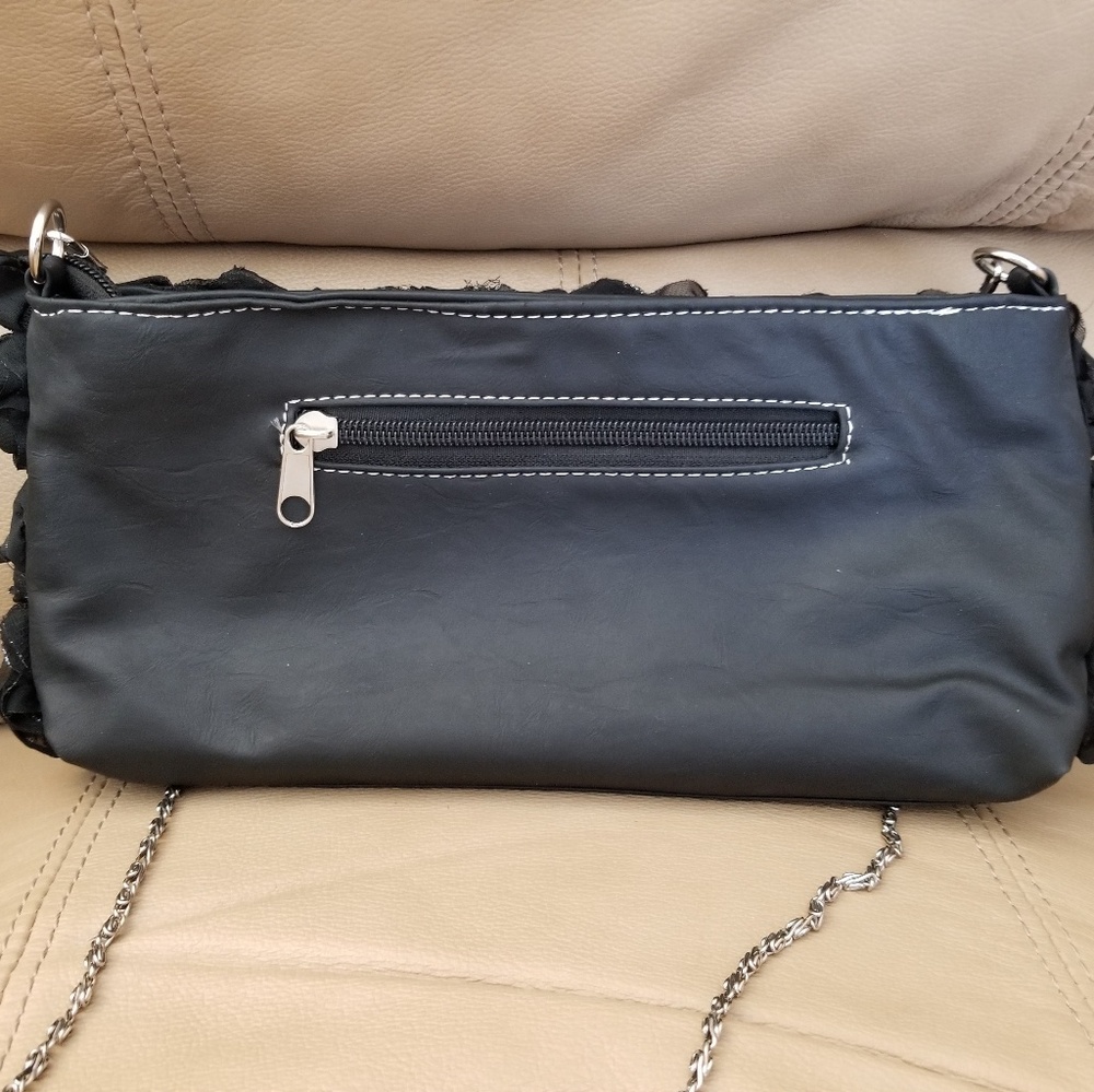 Black Crossbody with Roses - Picture 3 of 7